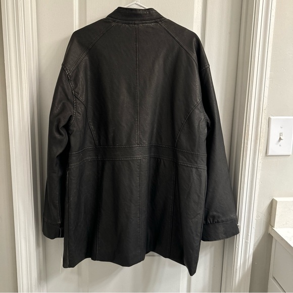 NWT Free People All About That Moto Vegan Leather Jacket in Off Black Sz Medium - Picture 9 of 9